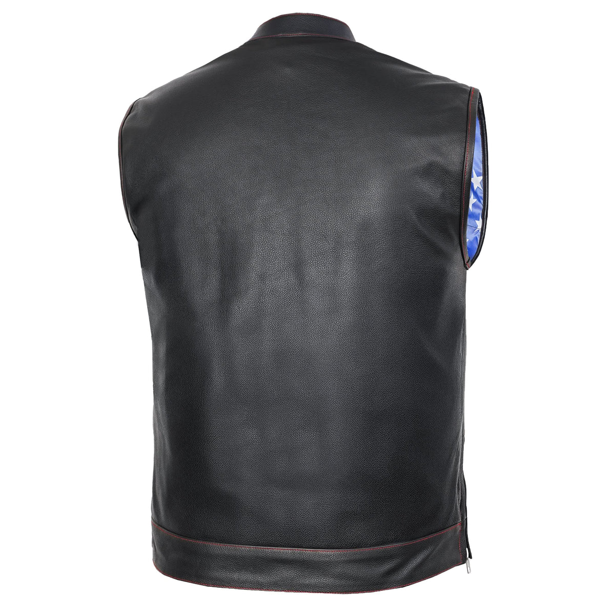 Pride Mens Leather Motorcycle Vest