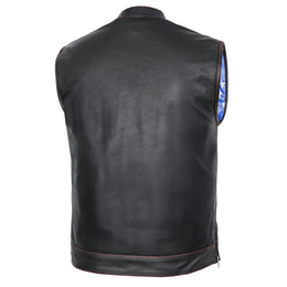 Pride Mens Leather Motorcycle Vest