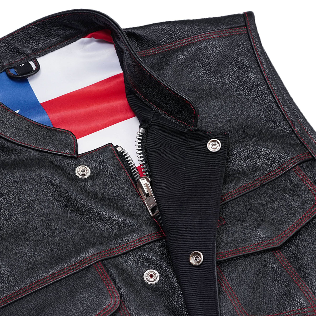 Pride Mens Leather Motorcycle Vest