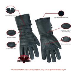 PrimeDeer™ Men's  Leather Gauntlet Gloves