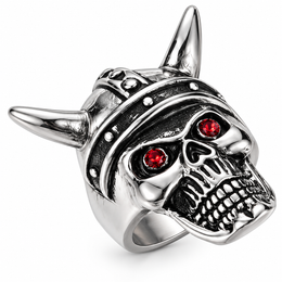 R168 Stainless Steel King Rider Biker Ring