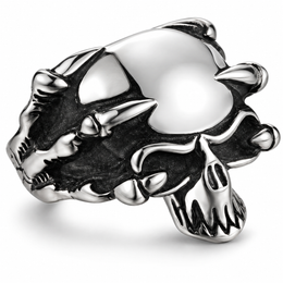R180 Stainless Steel Hold This Biker Ring