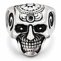 R194 Stainless Steel Brain Saw Biker Ring