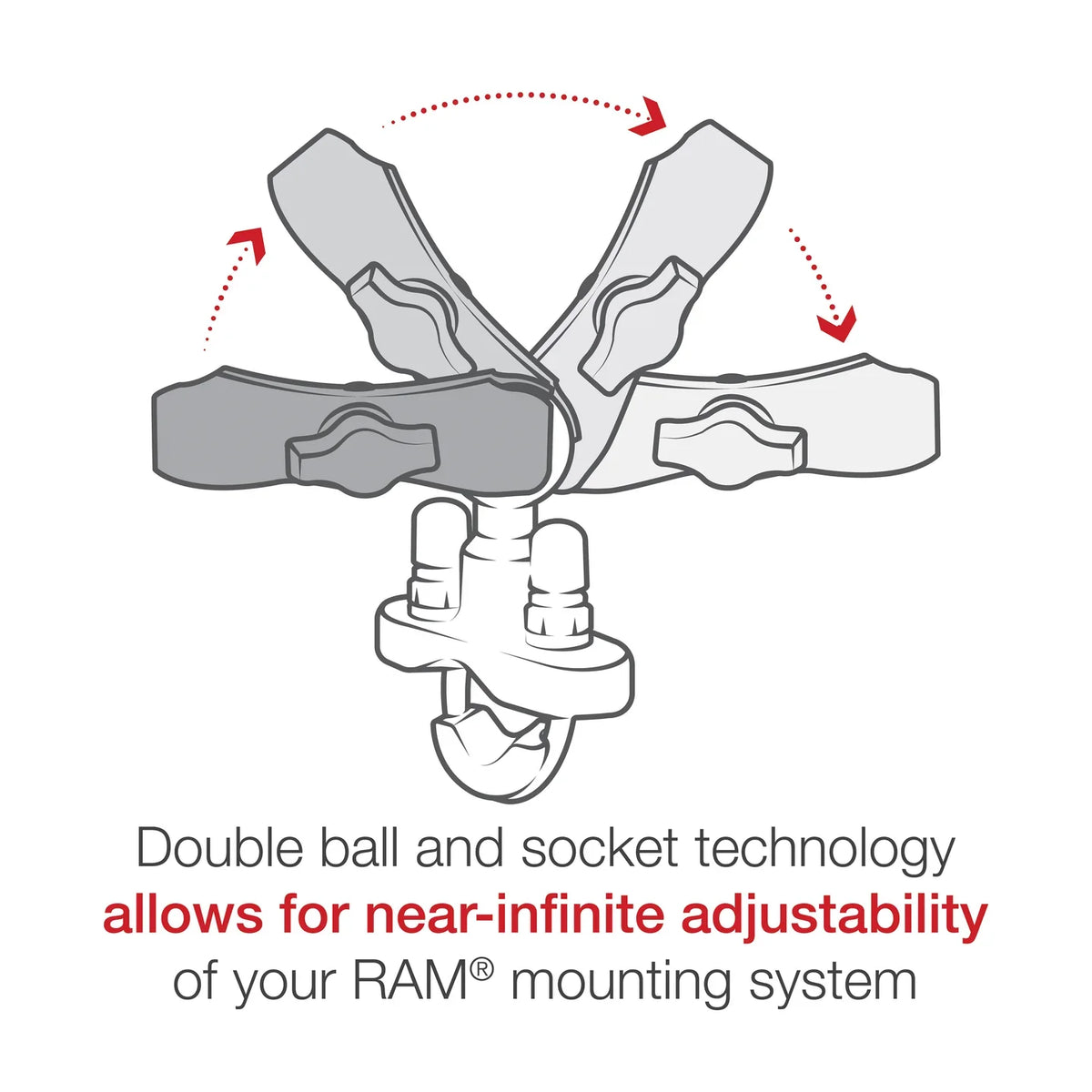 RAM® Level Cup 16oz Drink Holder with U-Bolt Base - .5" - 1.25" Rails