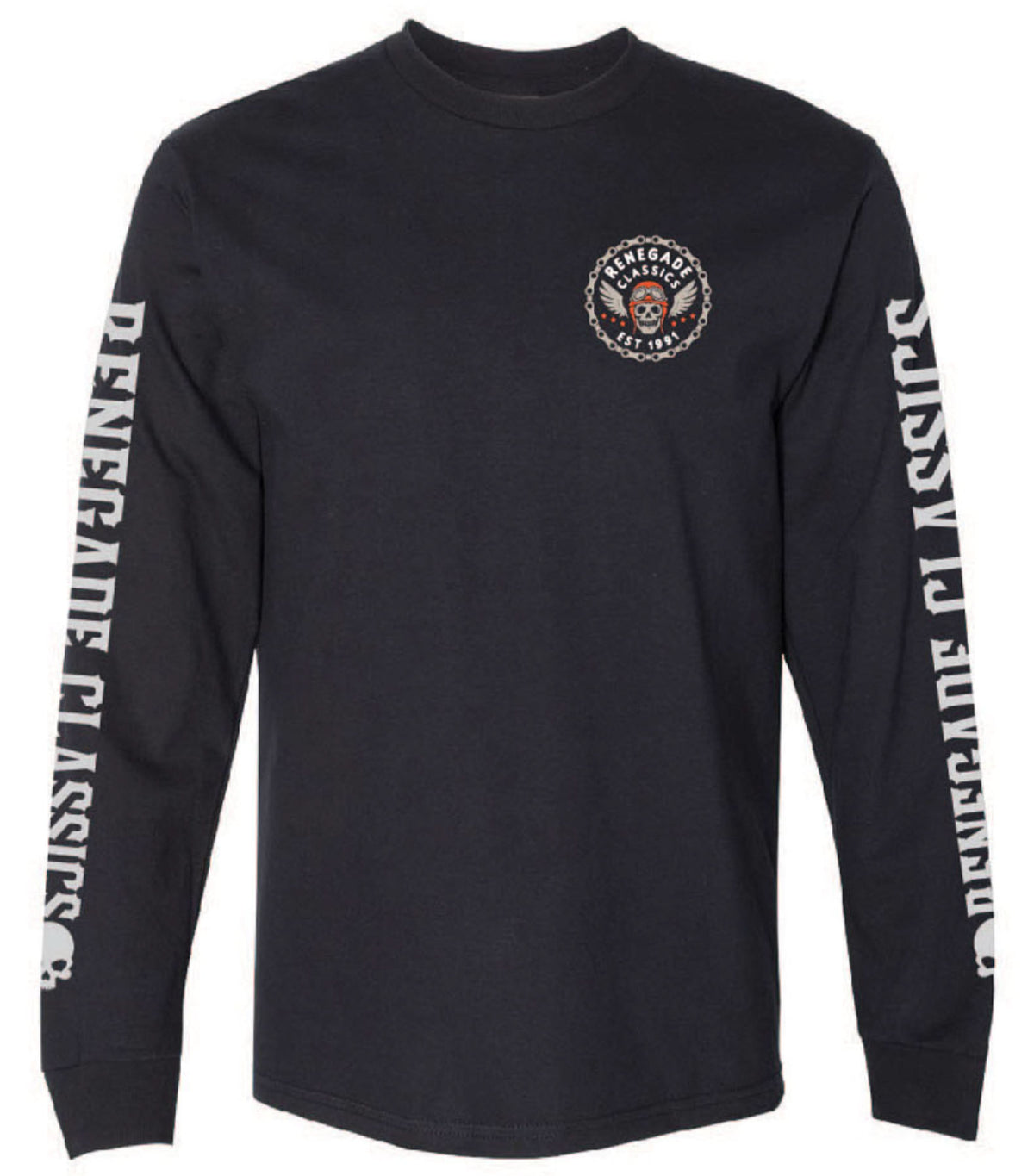 RC Chain Skull Men's Long Sleeve Shirt