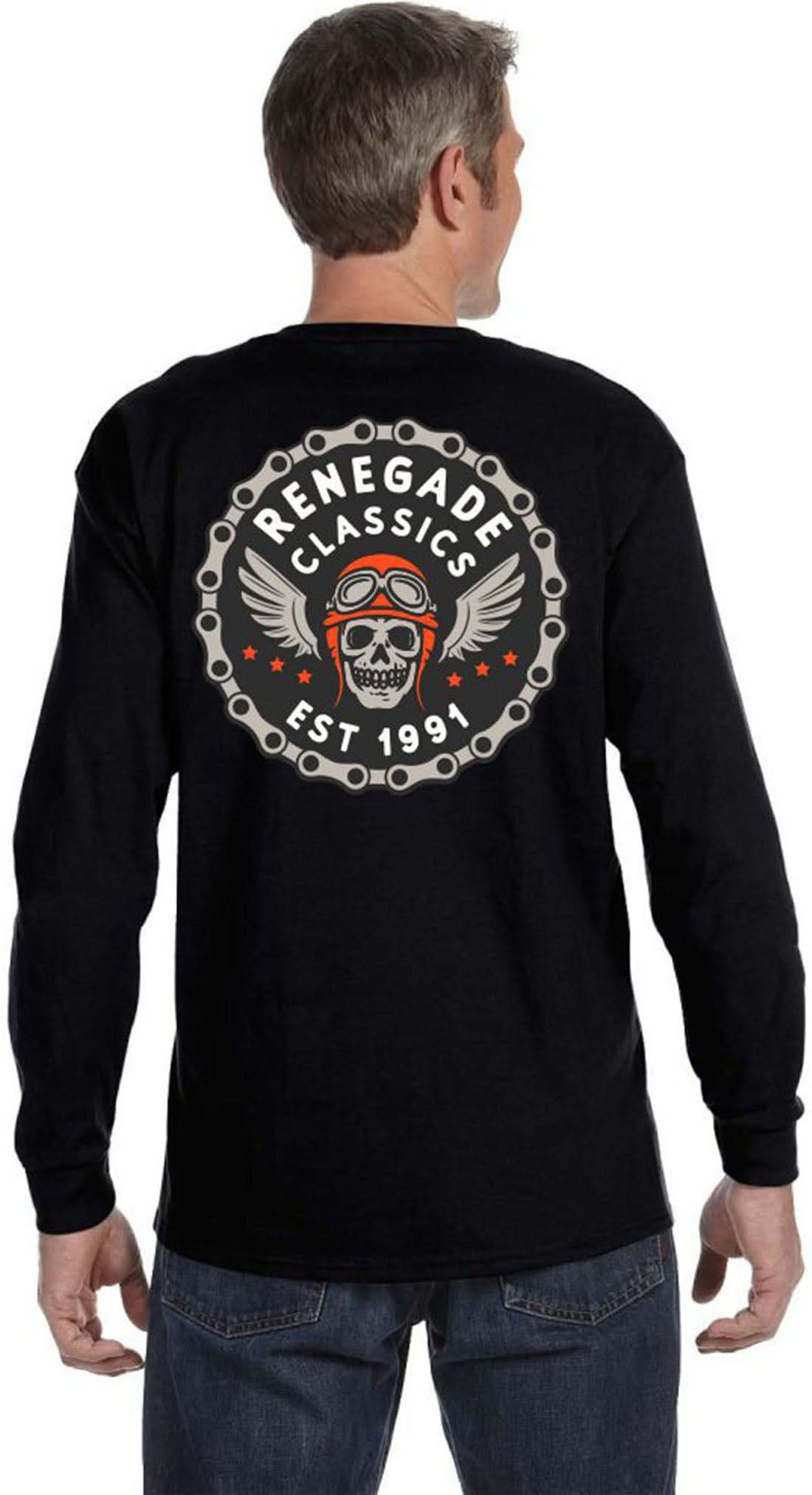 RC Chain Skull Men's Long Sleeve Shirt