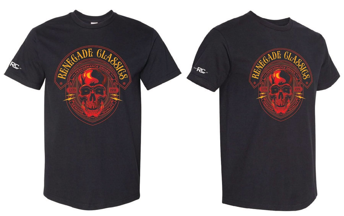 RC Renegade Classics Red Skull Mens Motorcycle T-Shirt