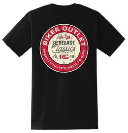 RC Retro Sign Black Mens Motorcycle T-Shirt