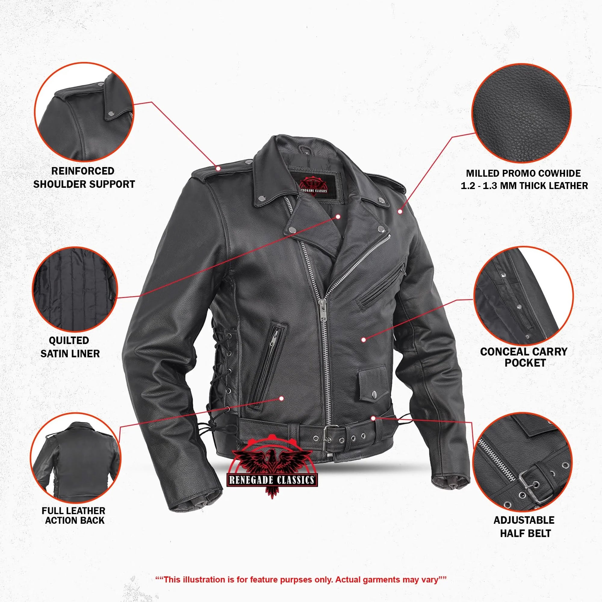 Classic Star™ Men's Leather Motorcycle Jacket
