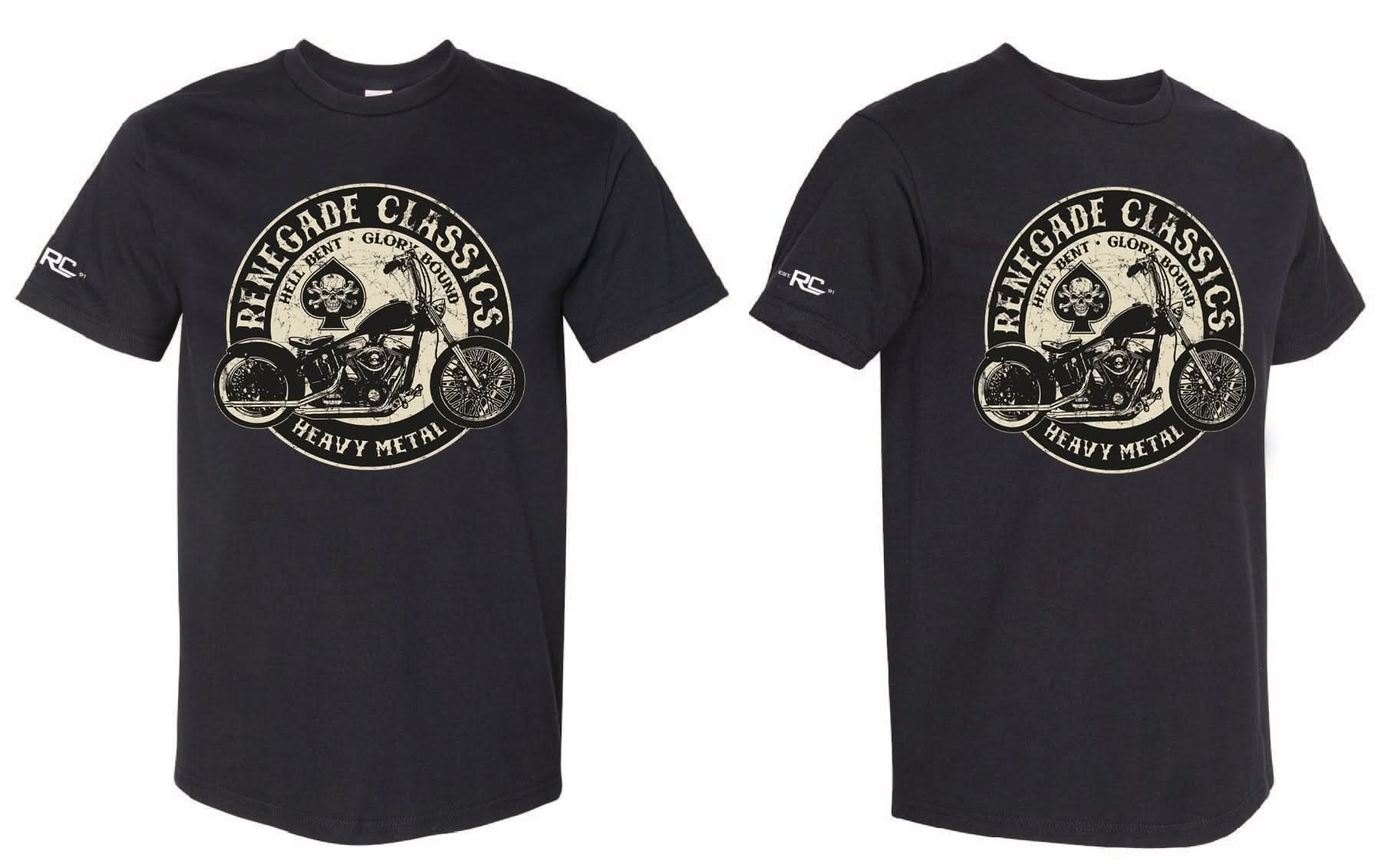 RC Renegade Classics Glory Mens Motorcycle T-Shirt Men's Shirts Renegade Classics