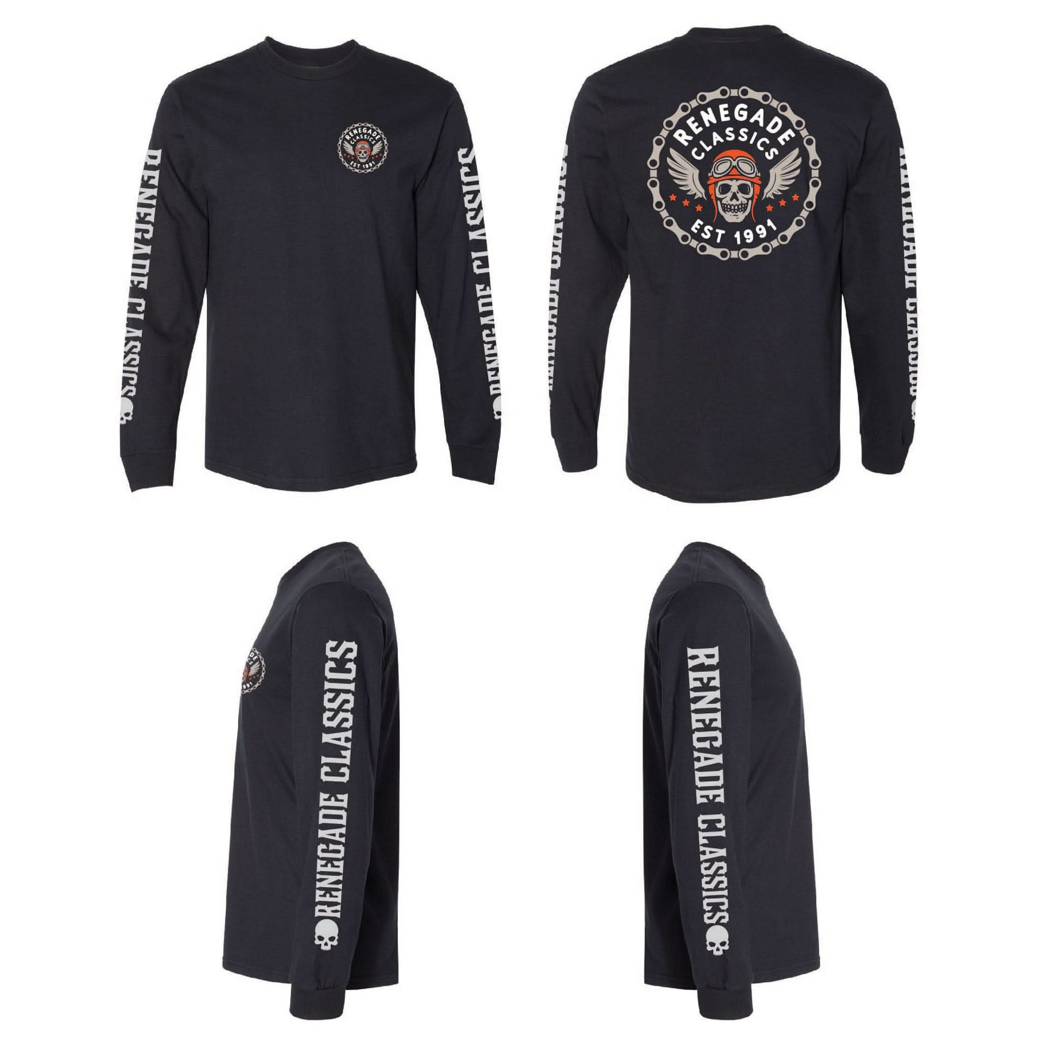 RC Chain Skull Men's Long Sleeve Shirt Shirts & Tops Renegade Classics