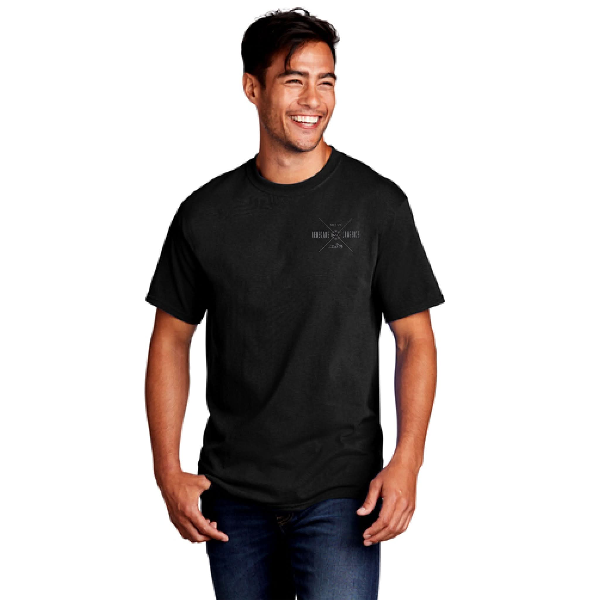 RC Handlebar Black Mens Motorcycle T-Shirt Men's Shirts Renegade Classics