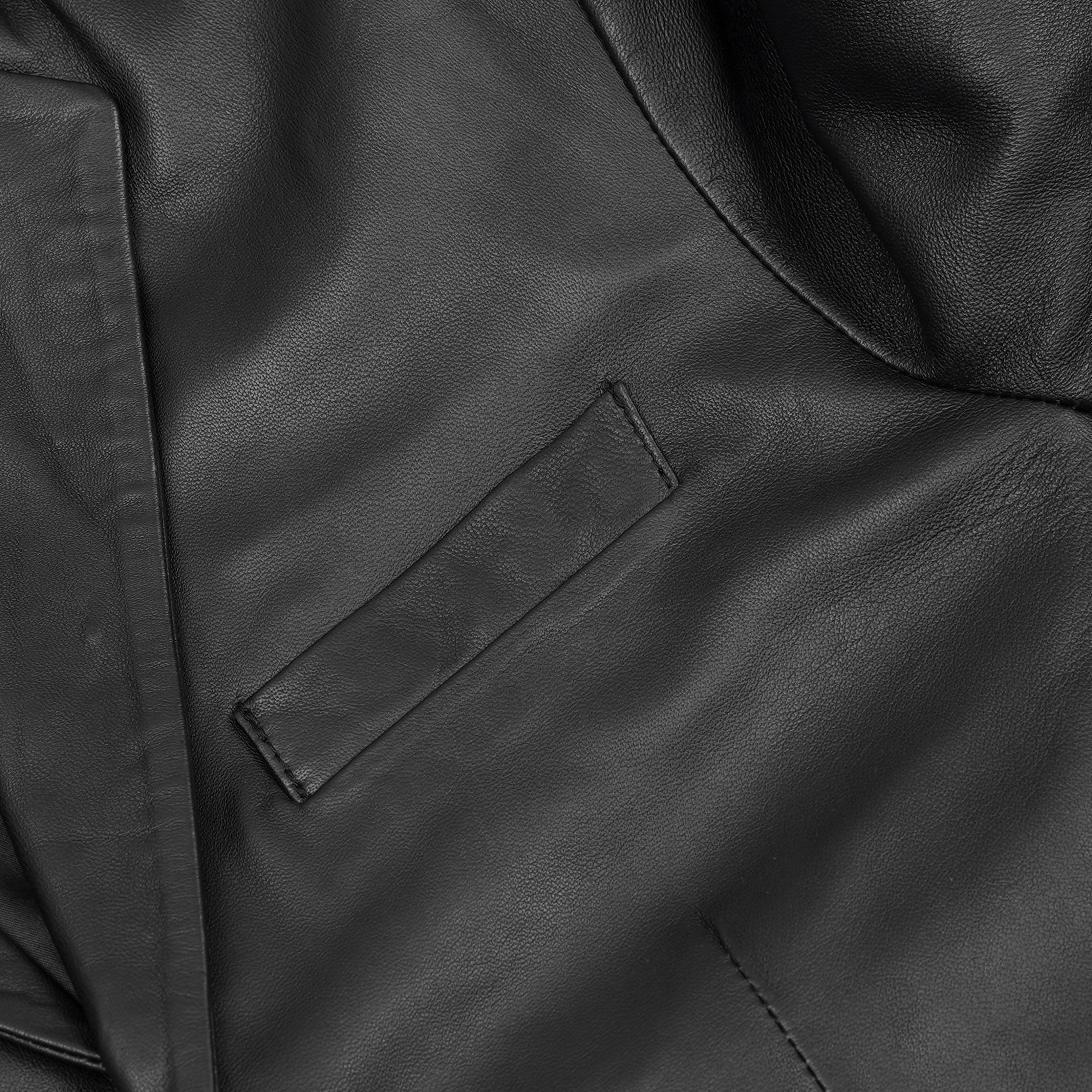 Bridgerton™ Men's Black Leather Blazer