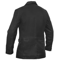 Bridgerton™ Men's Black Leather Blazer