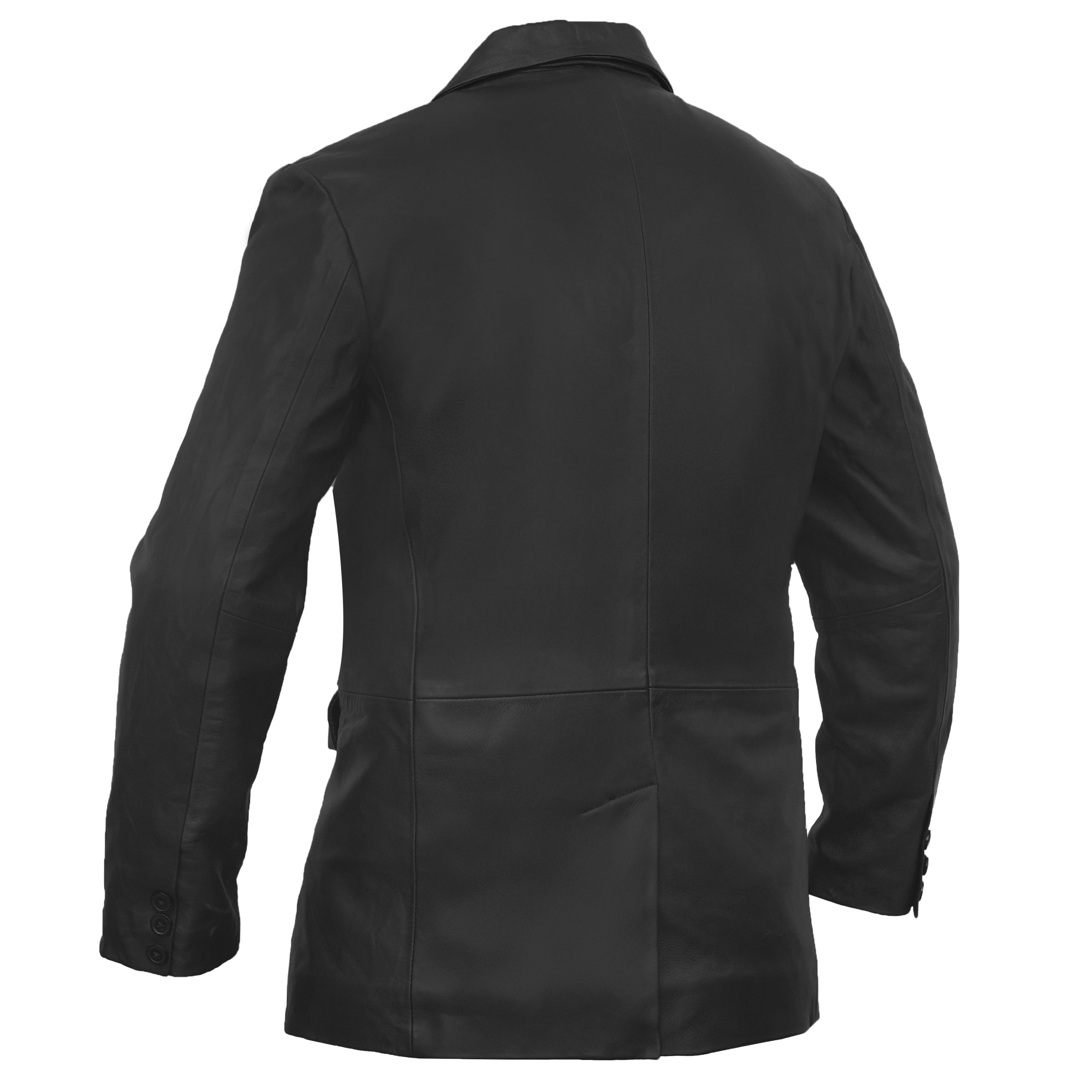 Bridgerton™ Men's Black Leather Blazer