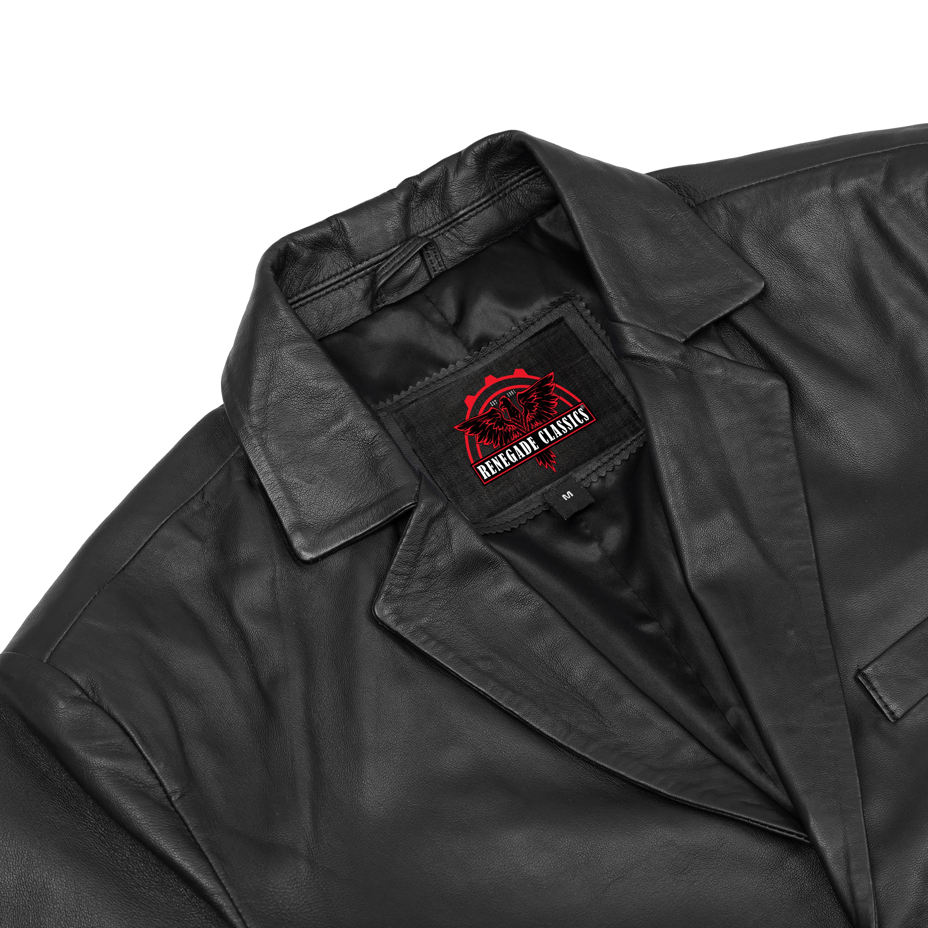 Bridgerton™ Men's Black Leather Blazer