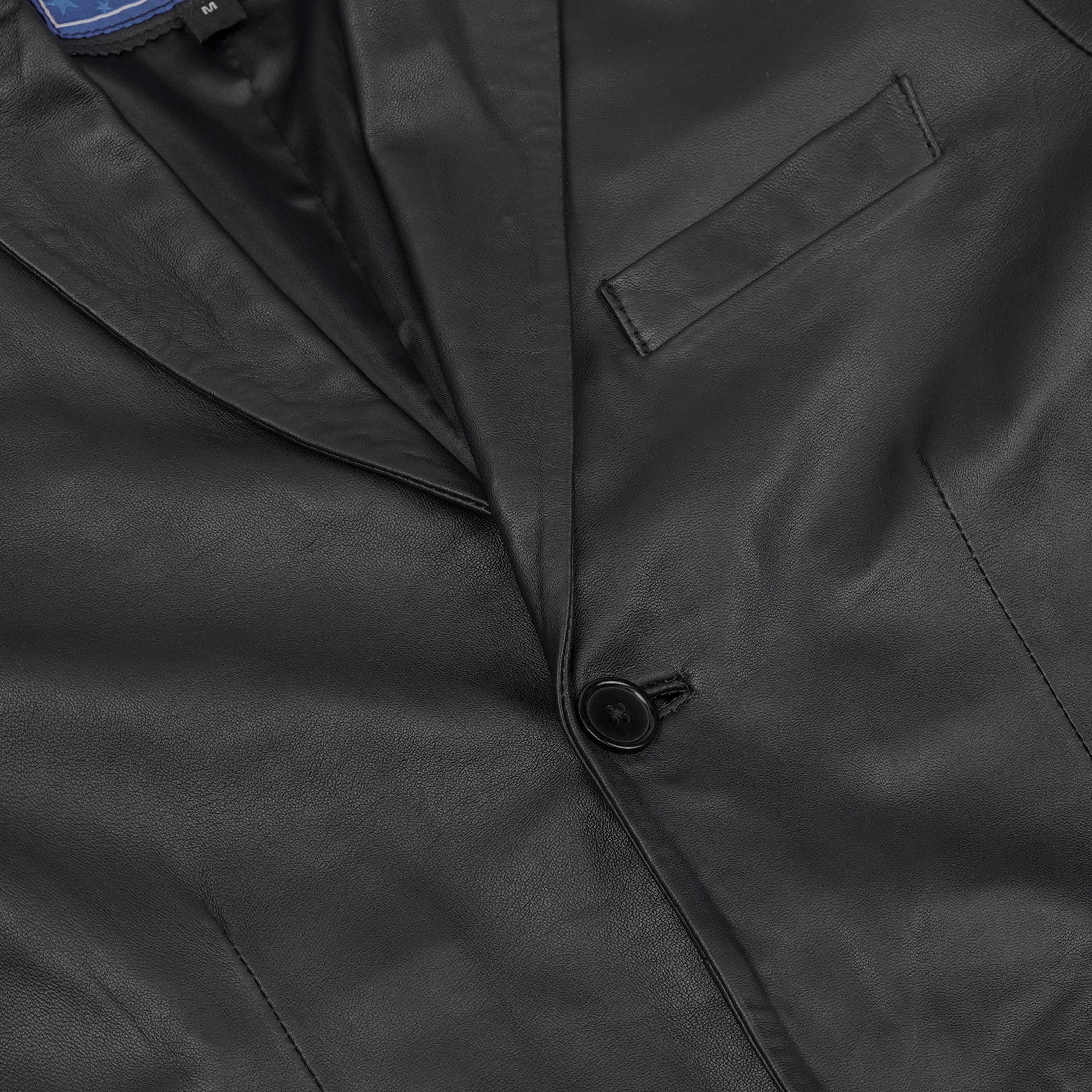 Bridgerton™ Men's Black Leather Blazer