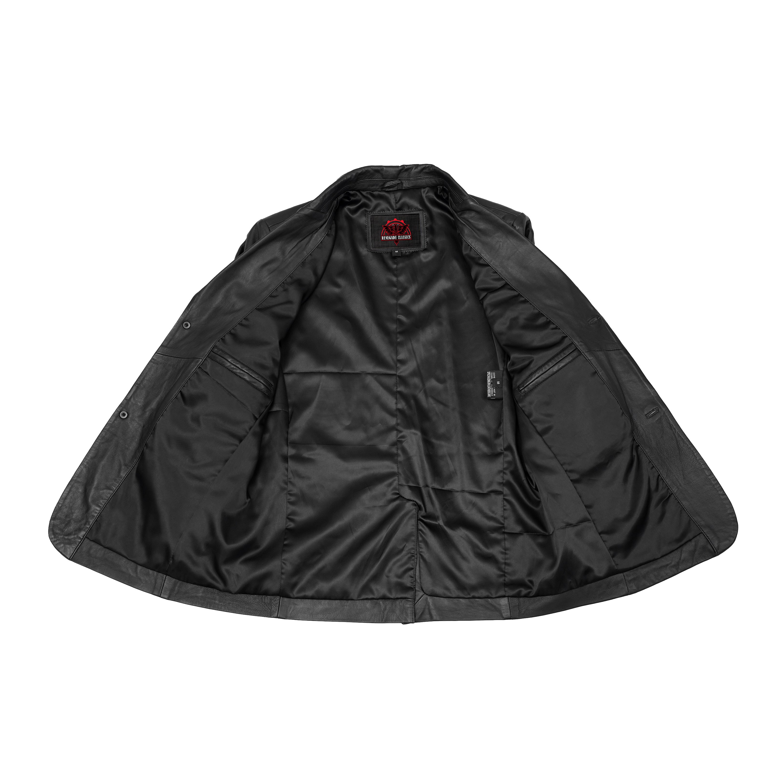 Bridgerton™ Men's Black Leather Blazer