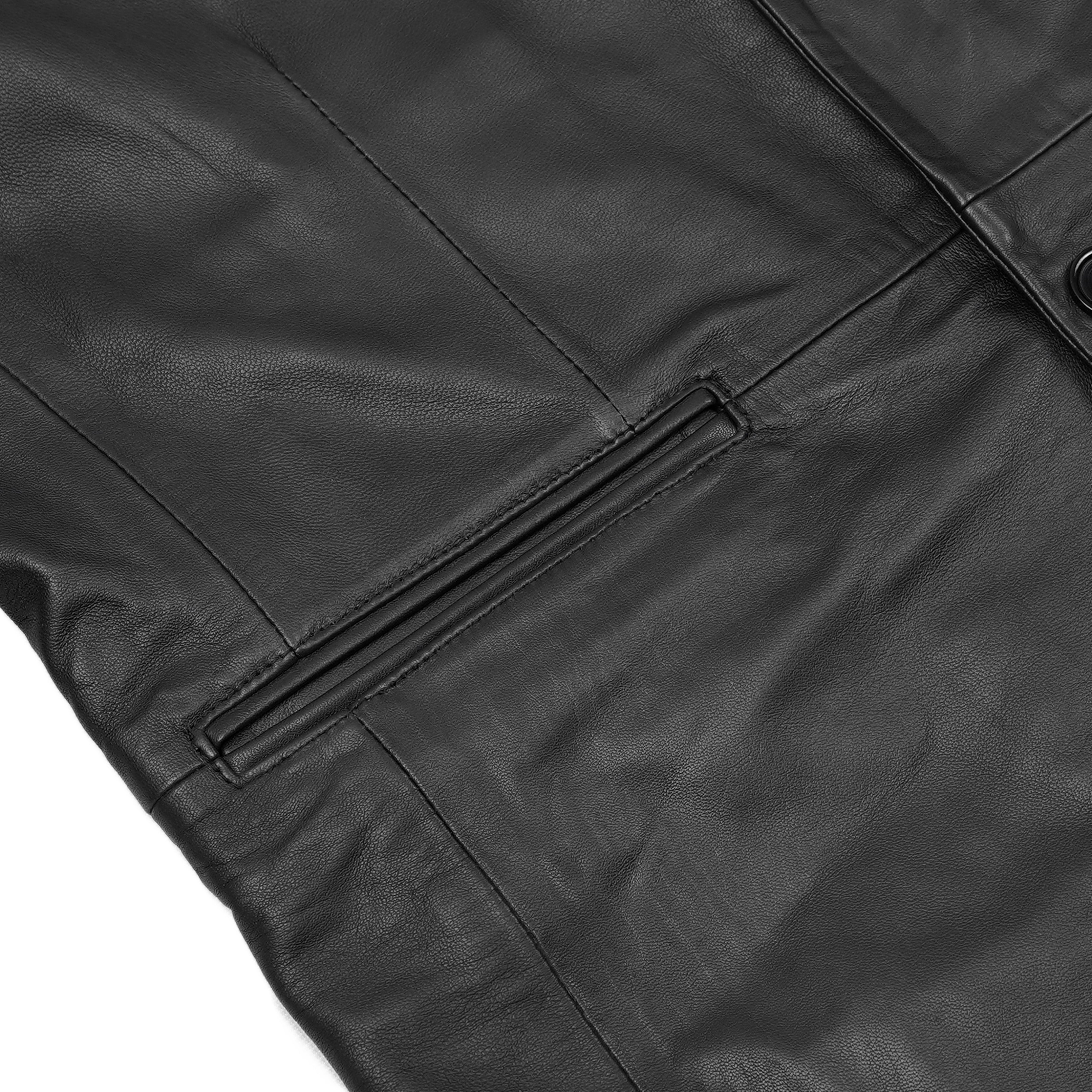 Bridgerton™ Men's Black Leather Blazer