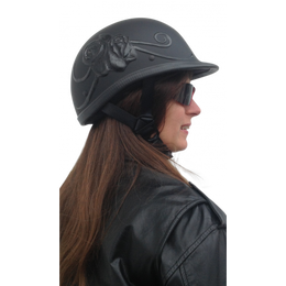 badass motorcycle helmets for harleys Diamonds in the Ruff Smallest DOT Certified Helmet Route 32 Riding Gear Harley open-face helmets - webBikeWorld