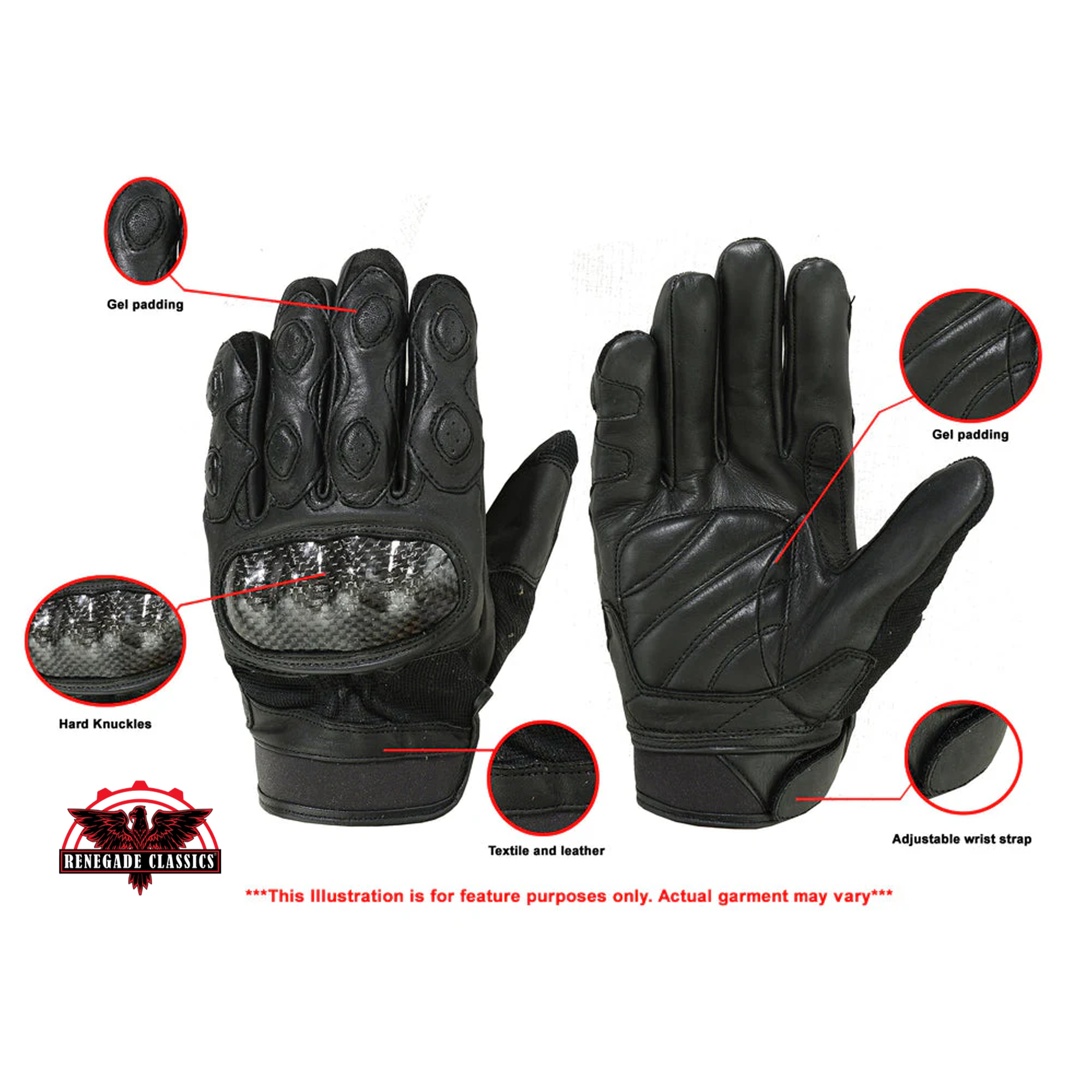 RaceTek™   Men's motorcycle gloves