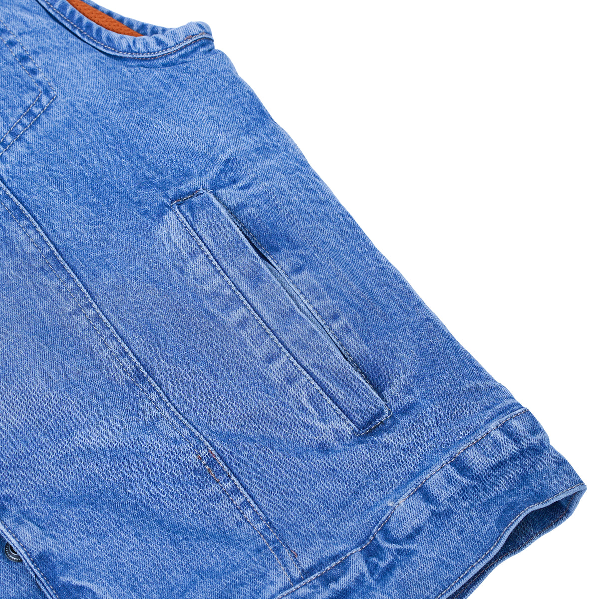 Ransom Mens Denim Motorcycle Vest