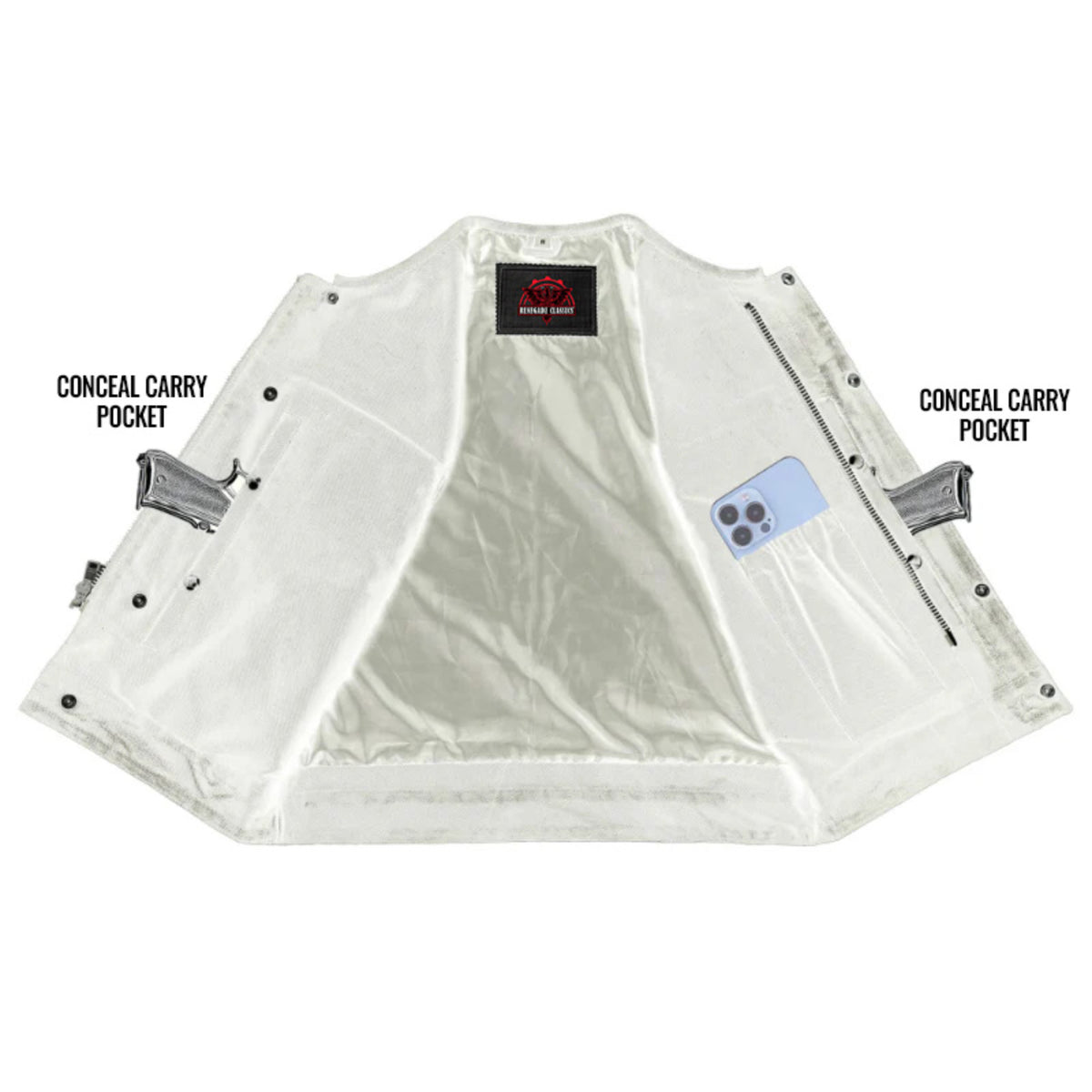 Casper™ Lowcut Mens Textile Motorcycle Vest