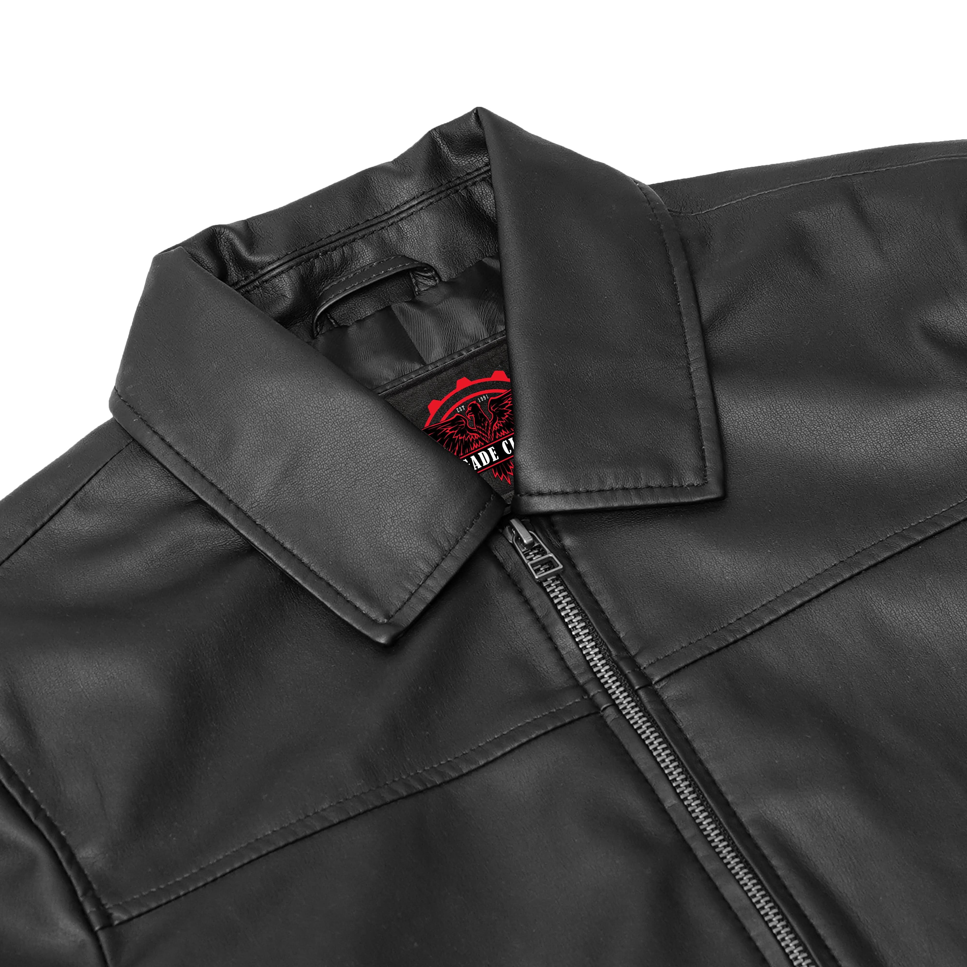 Midnight Forge™ Men’s Faux Leather Motorcycle Jacket