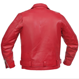 Crimson Firebrand™ Men’s Faux Leather Motorcycle Jacket