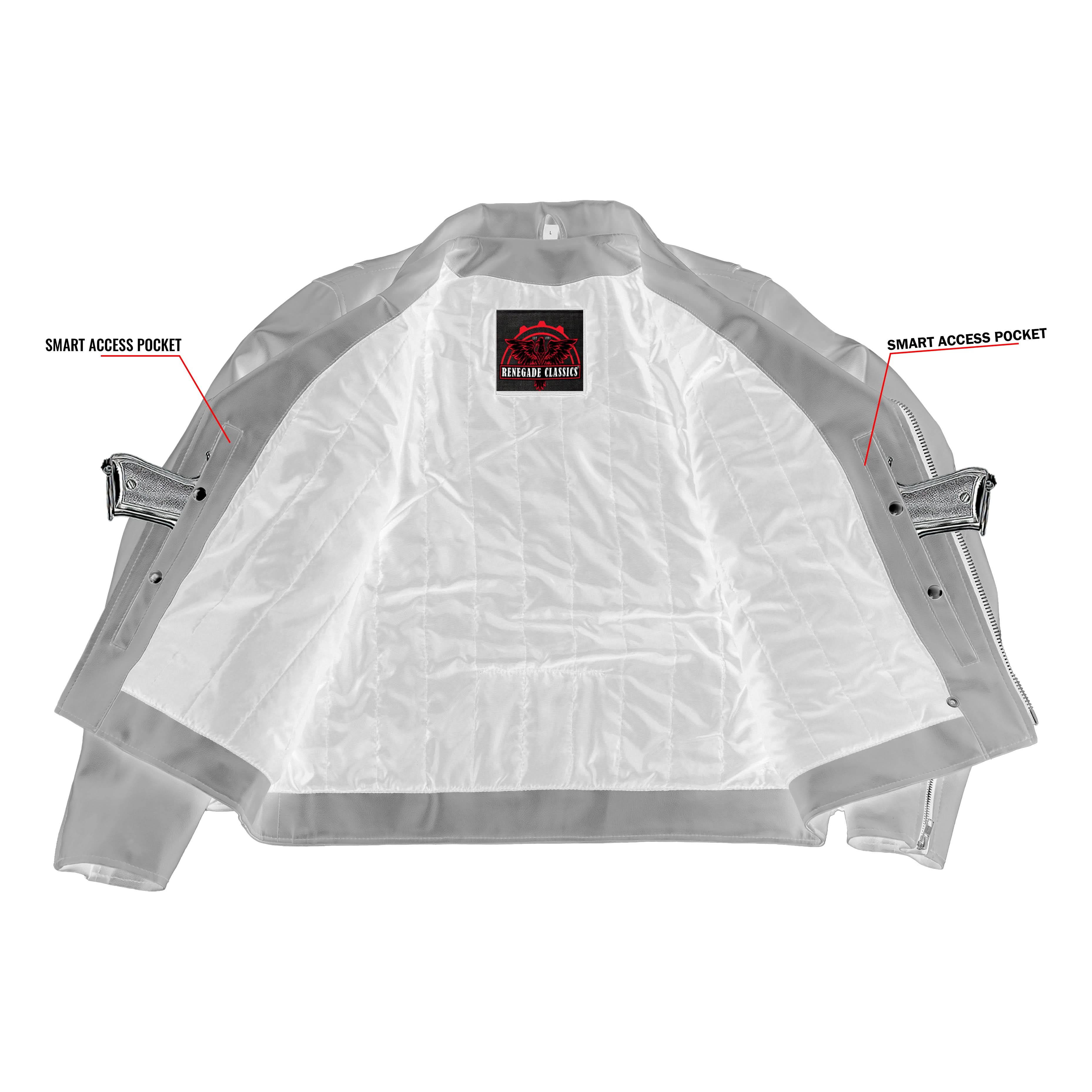 Crimson Firebrand™ Men’s Faux Leather Motorcycle Jacket
