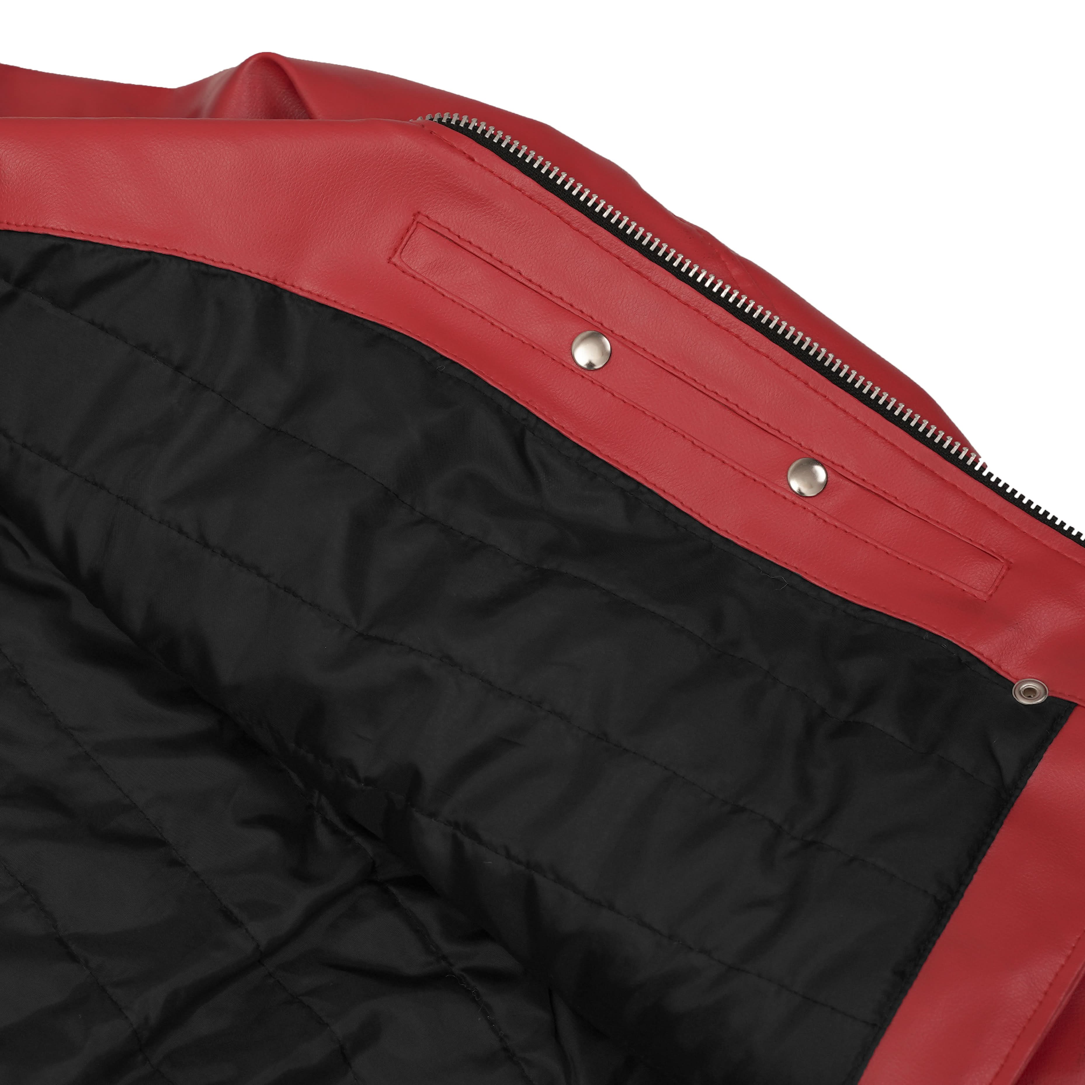 Crimson Firebrand™ Men’s Faux Leather Motorcycle Jacket