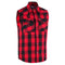Red Rider™ Men's Sleeveless Red and Black Flannel Shirt