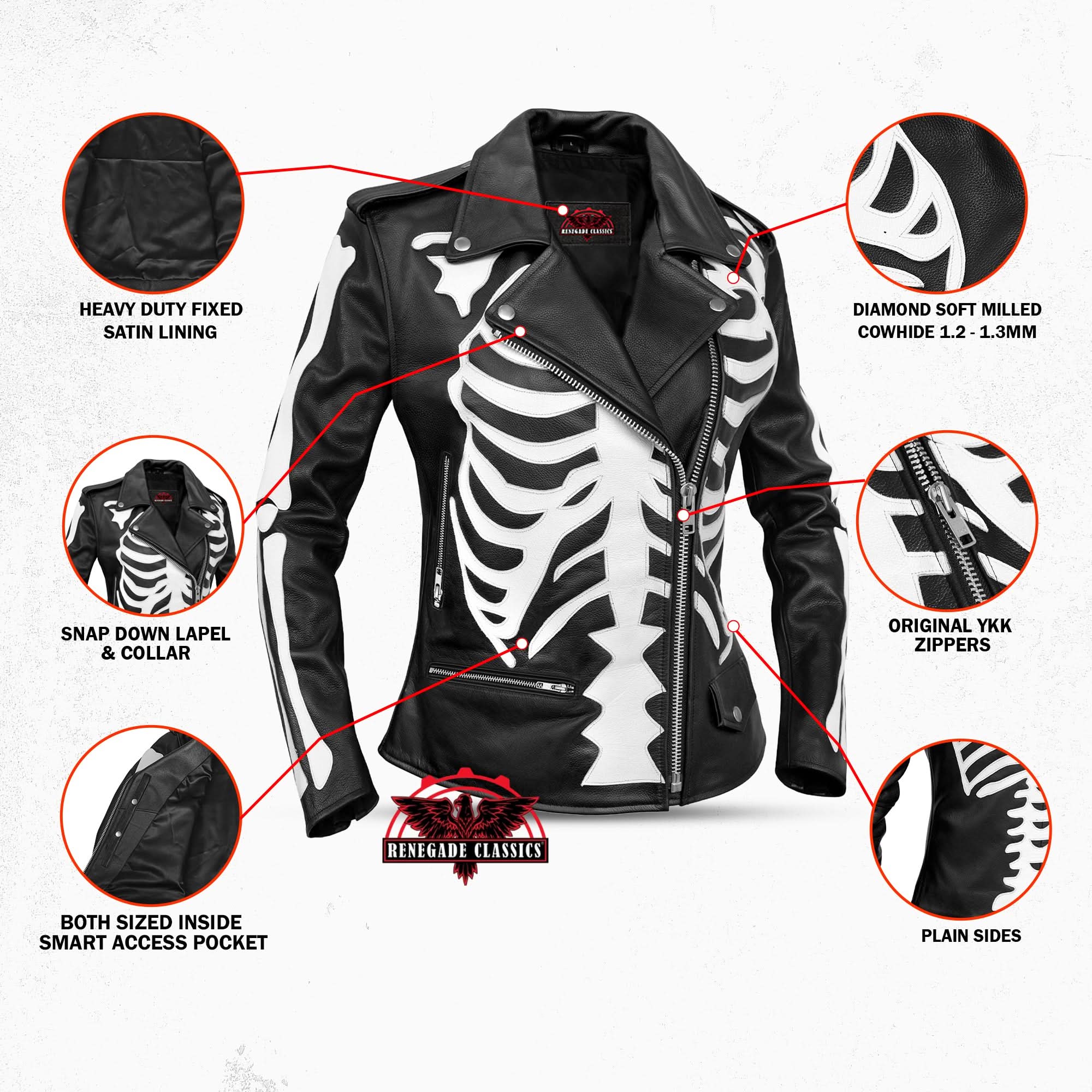 Deathless Women’s MC Bone Jacket
