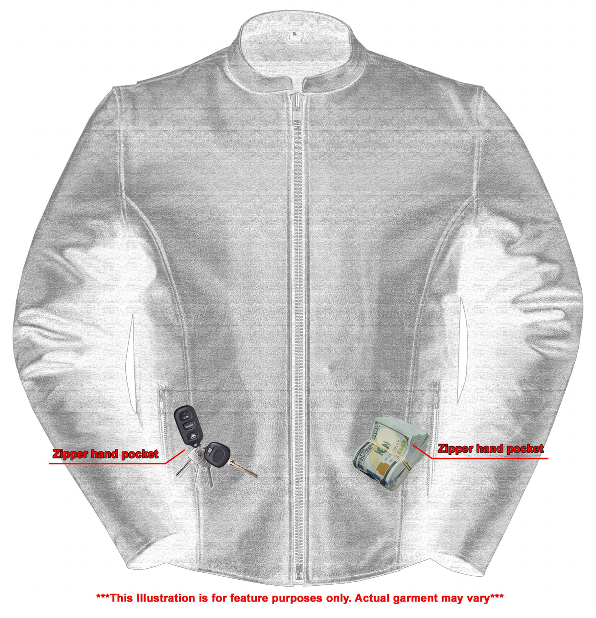 Rivo™ Men's Leather Motorcycle Jacket