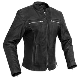 Road Queen™ Women's Leather Motorcycle Jacket