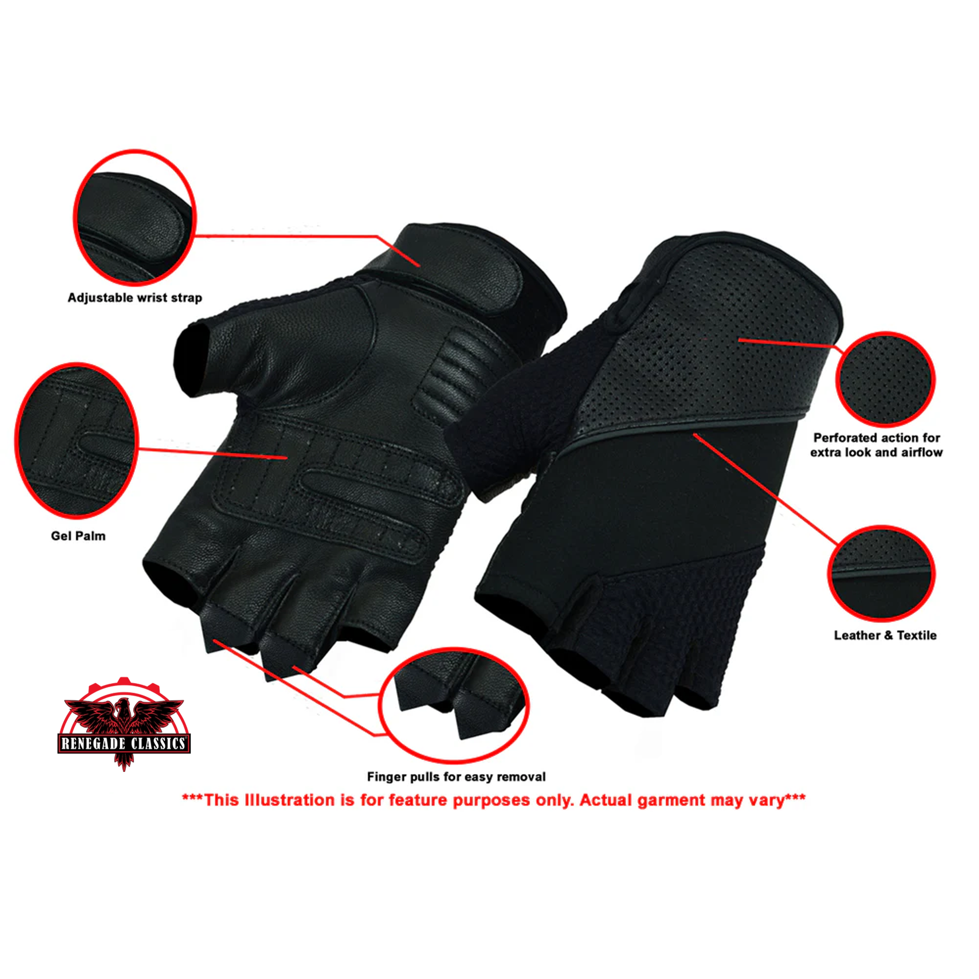 RoadFlex™ Men's  Fingerless Gloves