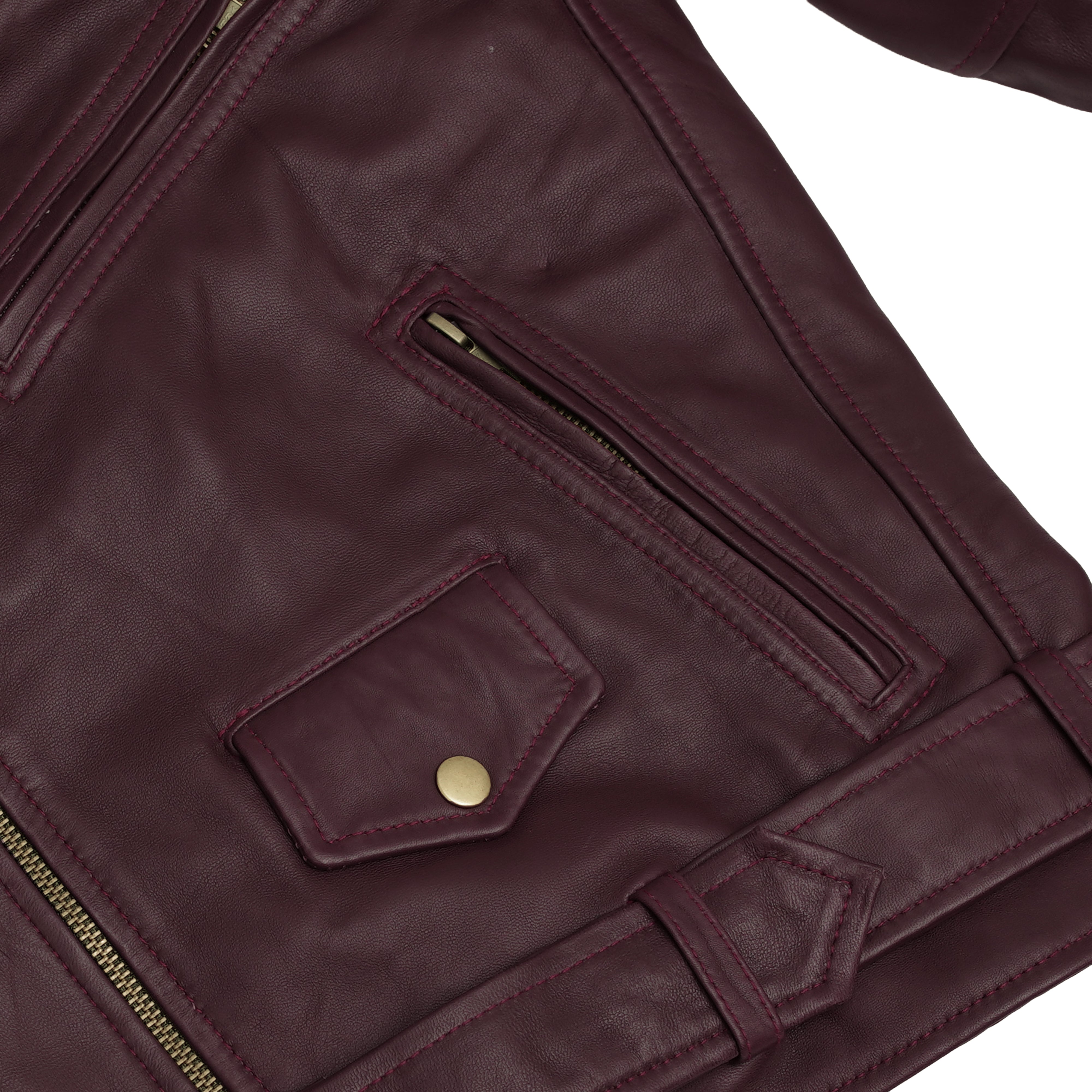 Rose Glow™ Women's Oxblood Fashion Leather Jacket