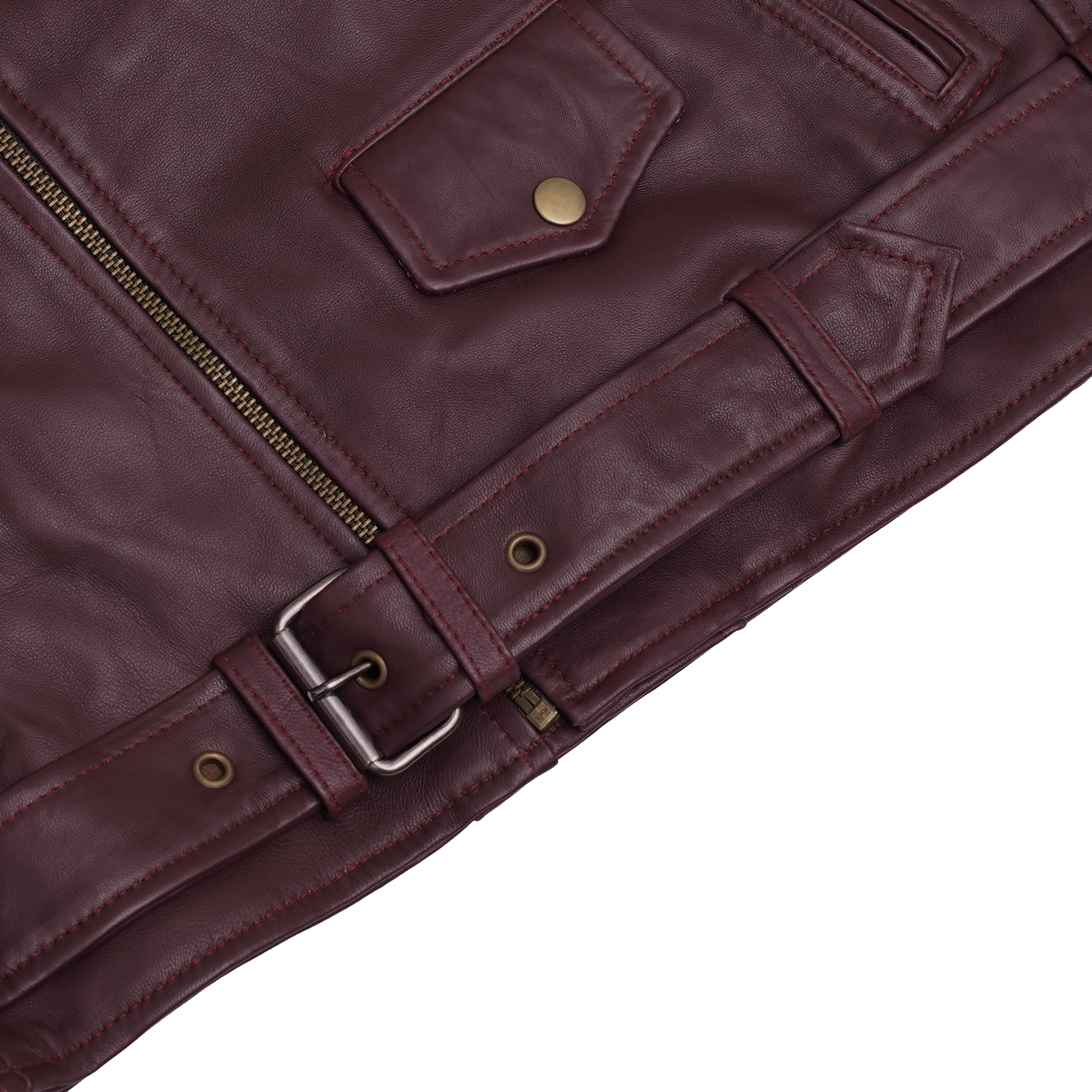 Rose Glow™ Women's Oxblood Fashion Leather Jacket