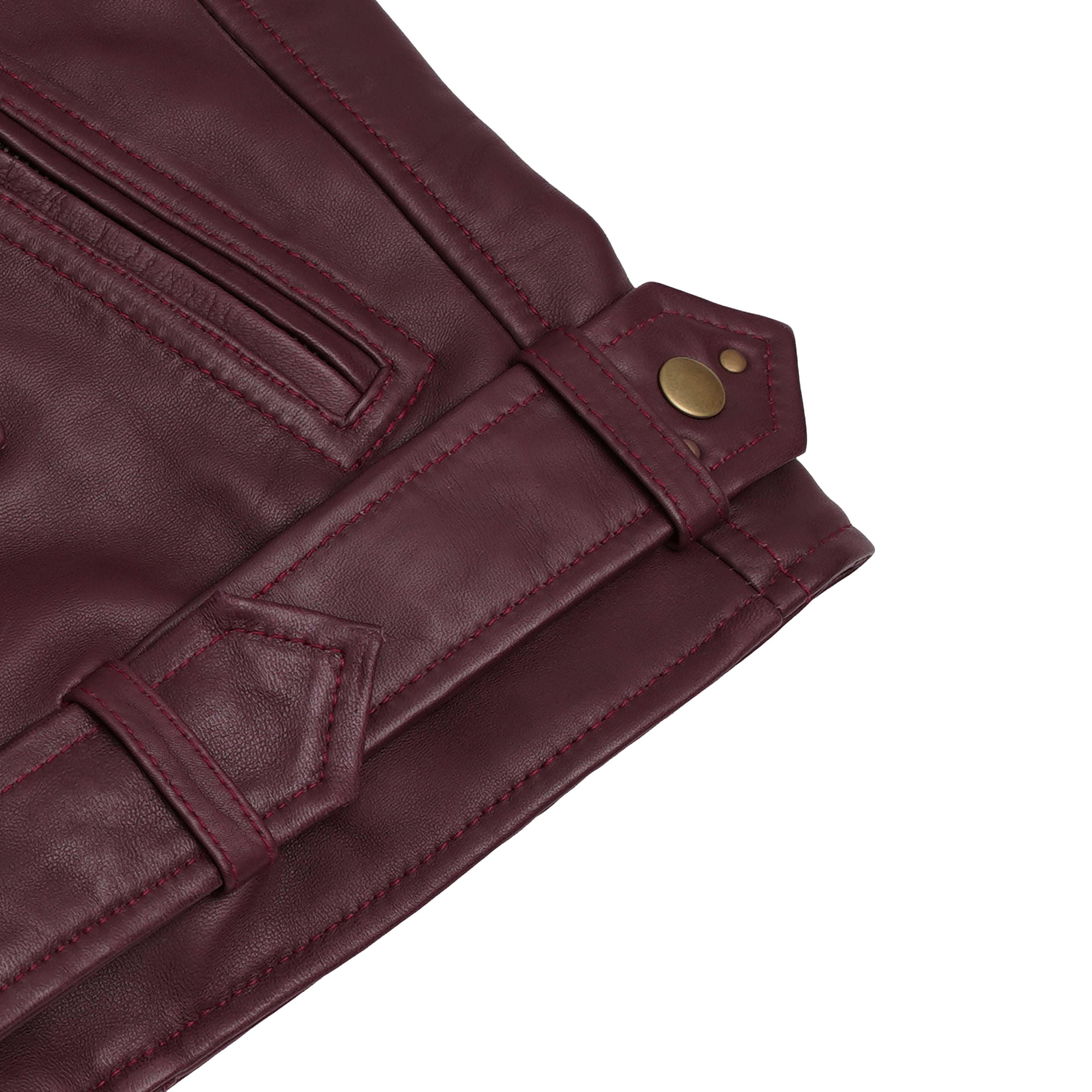 Rose Glow™ Women's Oxblood Fashion Leather Jacket