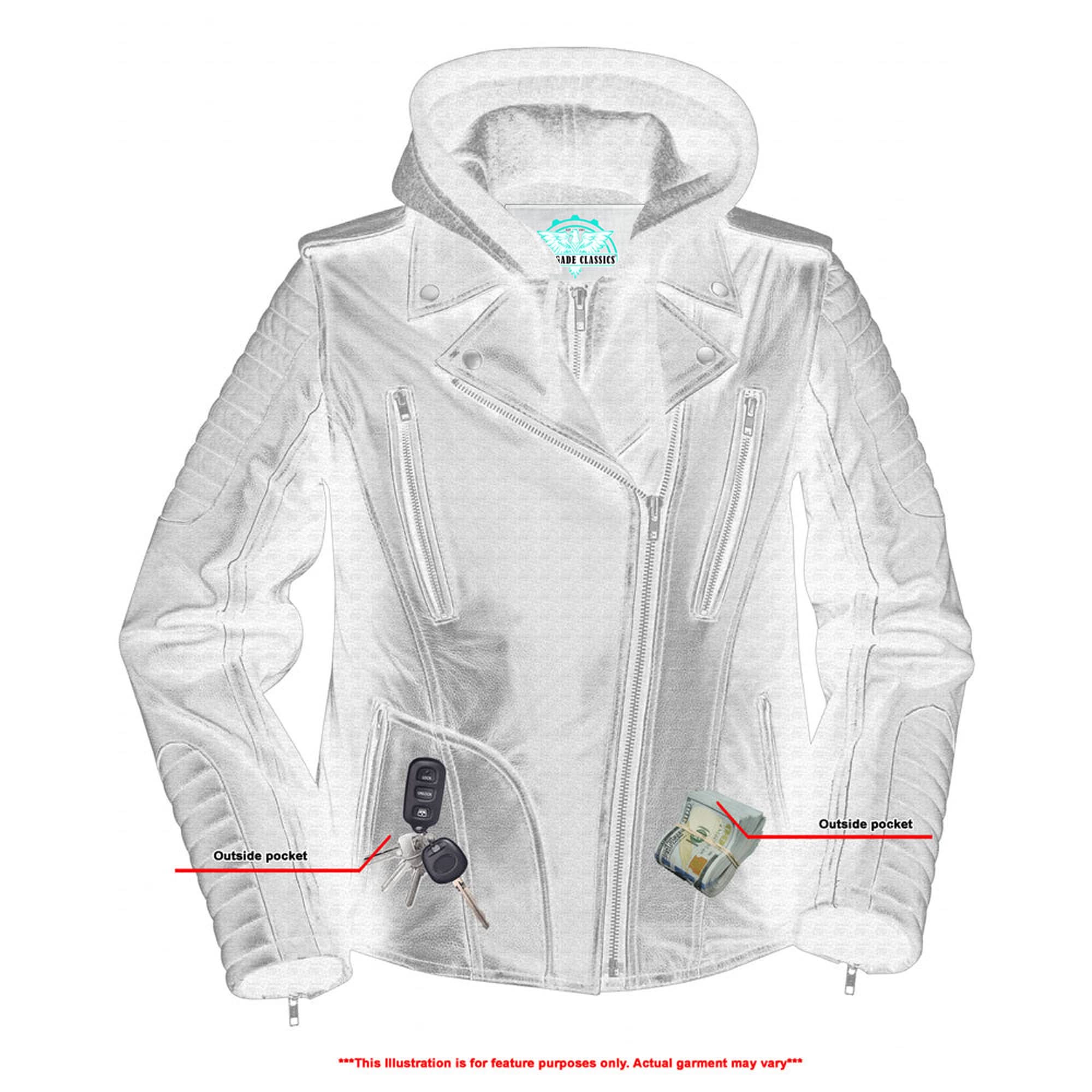 Rush Charm™ Women's Premium Cowhide Moto Jacket