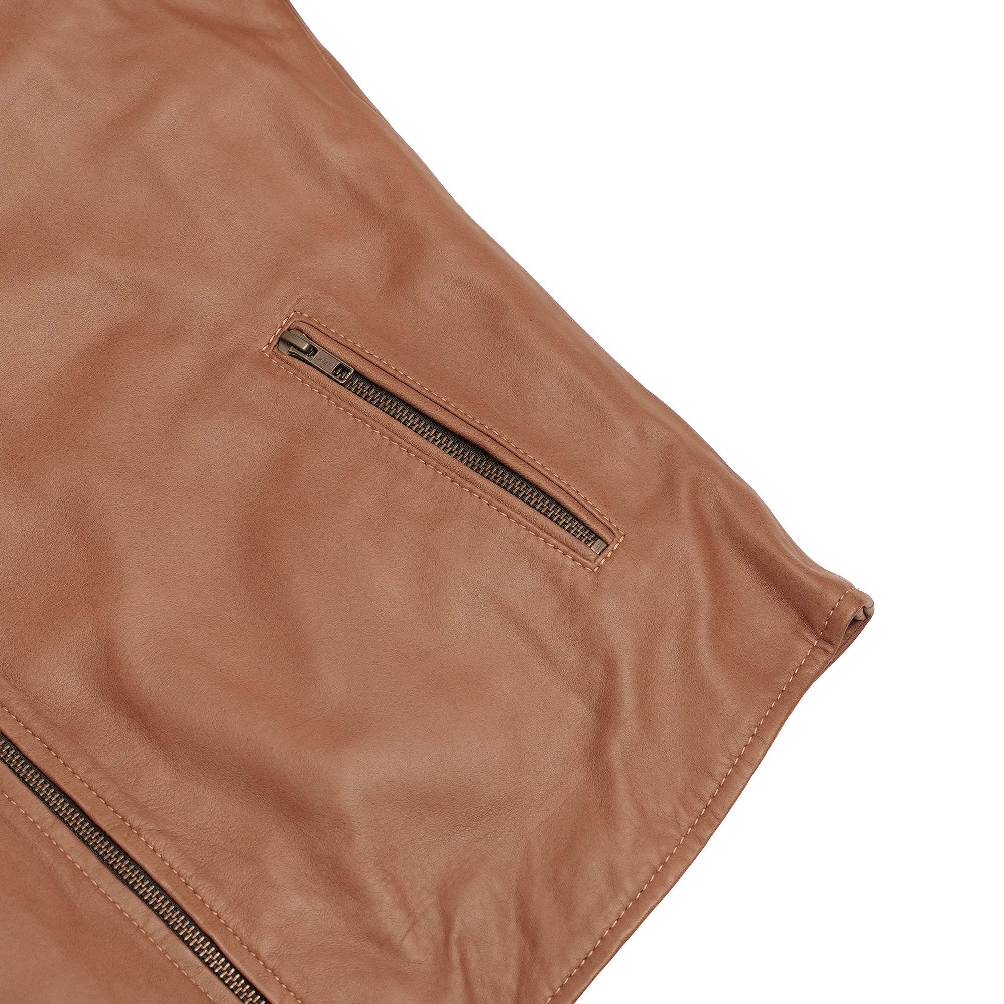 Sahara™ Men's Brown Fashion Leather Jacket