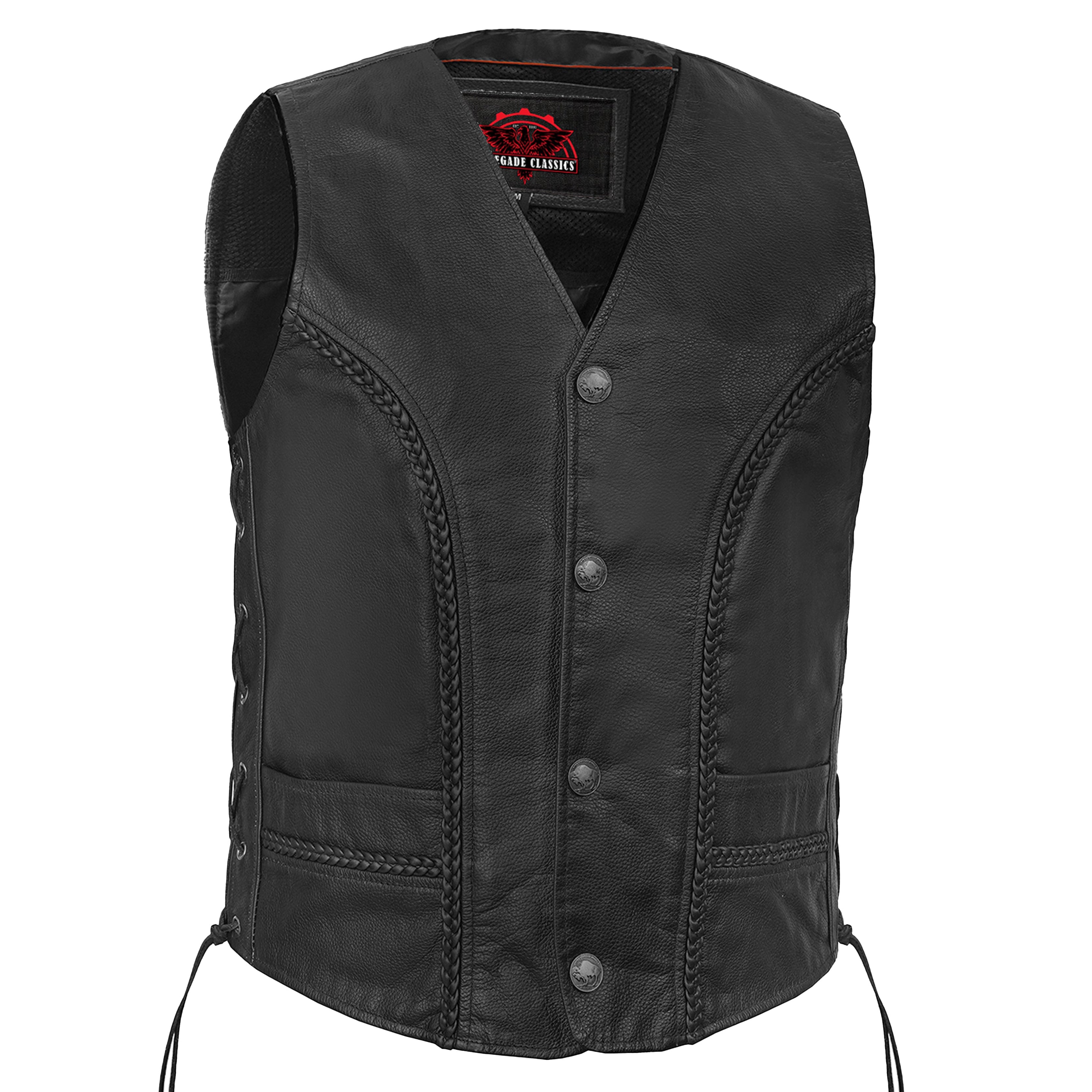 Homestead Men's Leather Motorcycle Vest