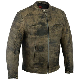 Ruston™ Men's Antique Brown Motorcycle Jacket