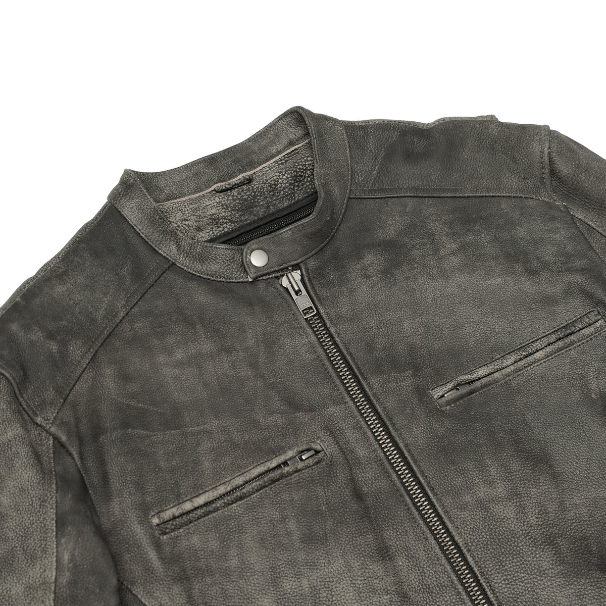 Ruston™ Men's Leather Motorcycle Jacket
