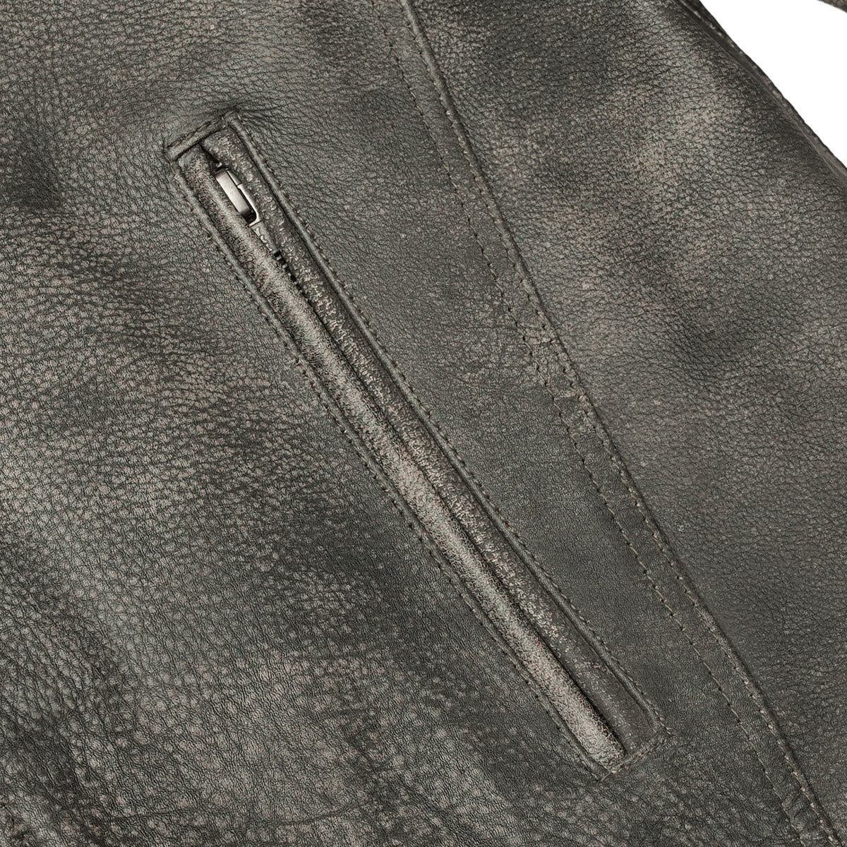 Ruston™ Men's Leather Motorcycle Jacket