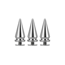 SPK101 Chrome Screw-back Spike Studs - 10mm
