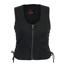 Shadow Weave™ Womens Denim Motorcycle Vest