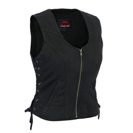 Shadow Weave™ Womens Denim Motorcycle Vest