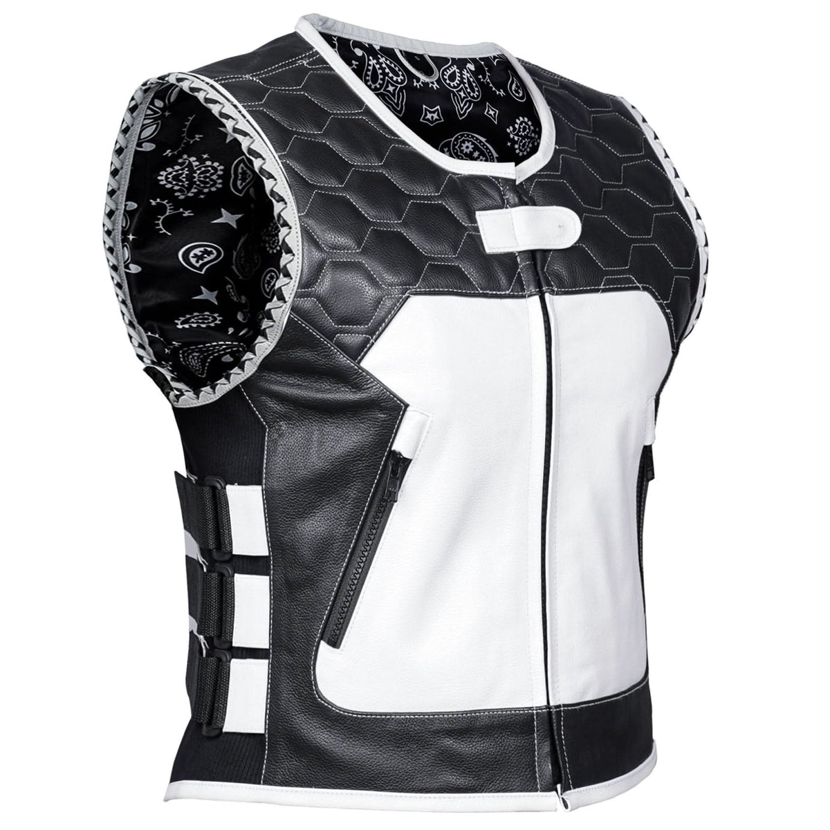 Zephyra Womens Leather Motorcycle Vest