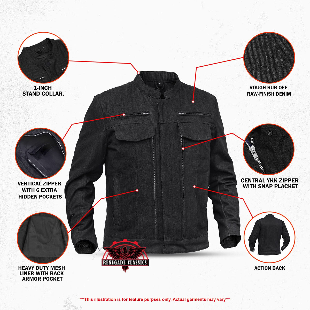 Shield™ Men's Denim Motorcycle Jacket
